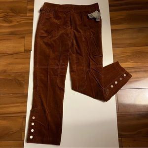 NWT Vintage Y2K CITY DKNY CITY PANT Brown Corduroy Pant Size 10P